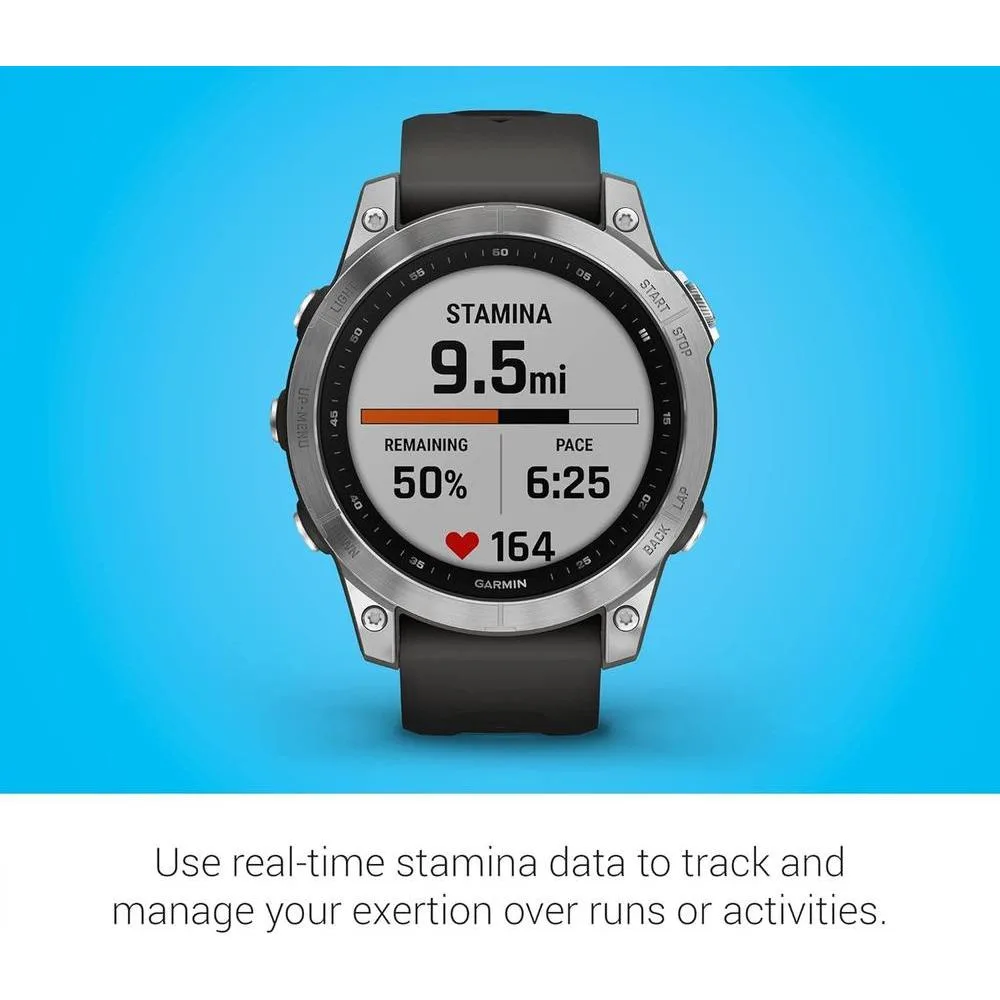 Garmin Fenix 7, Reloj Inteligente de Aventura Resistente con GPS, Pantalla Táctil, Funciones de Salud y Bienestar