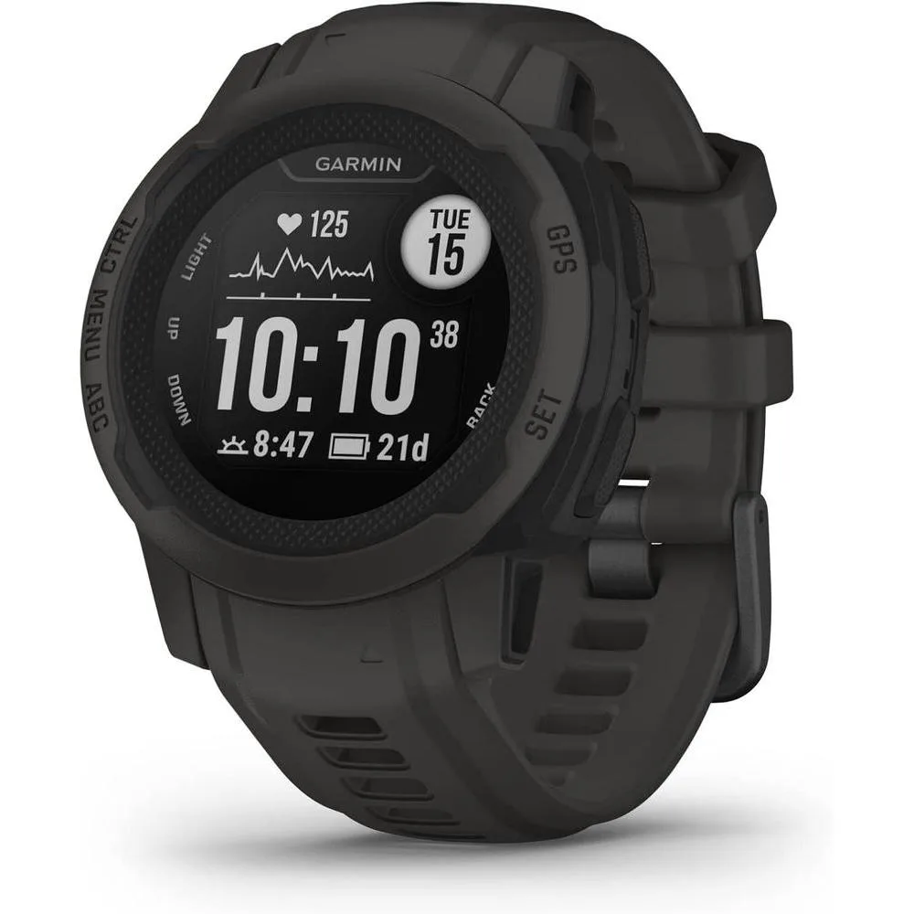 Garmin Instinct 2S, Smaller-Sized GPS Outdoor Watch, Multi-GNSS Support, Tracback Routing, Graphite, 40 MM