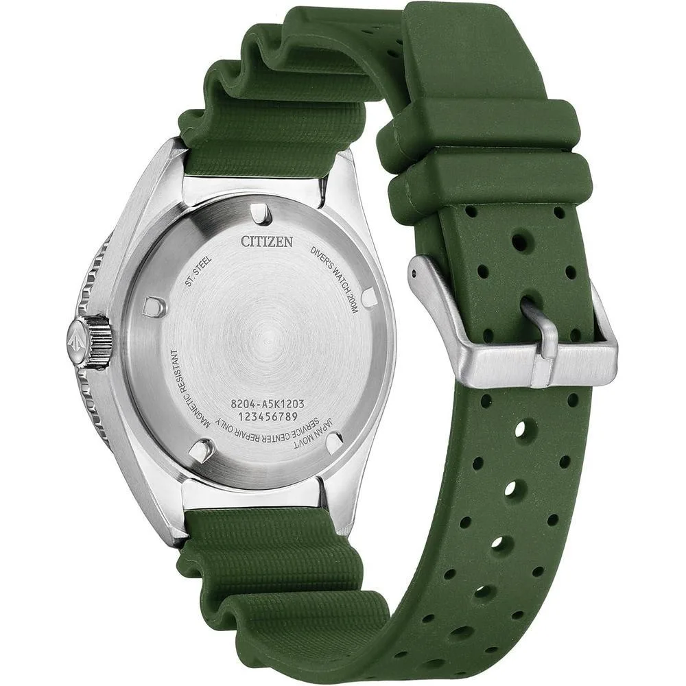 Citizen Reloj Promaster de buceo automático, acero inoxidable y correa verde, funciones avanzadas para aventureros