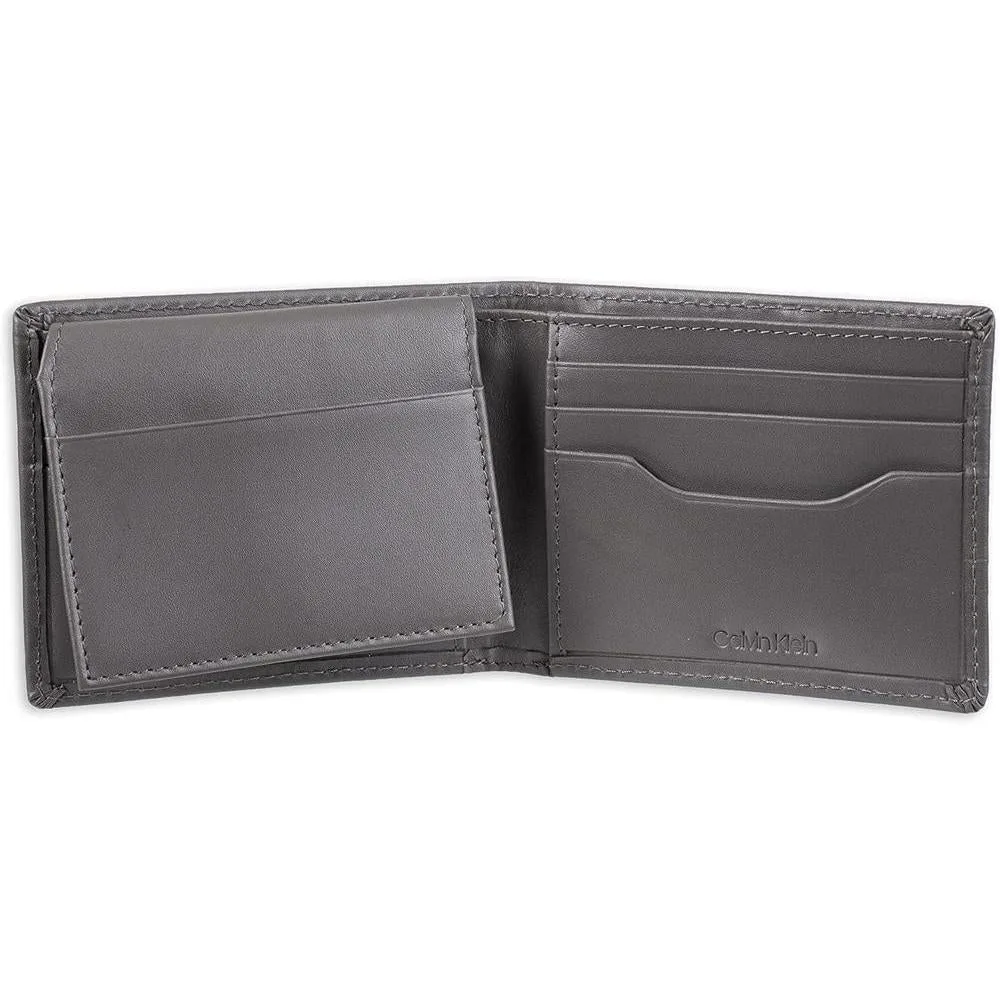 Calvin Klein Billetera para Hombre con Tecnología RFID, Múltiples Ranuras y Ventana de Identificación