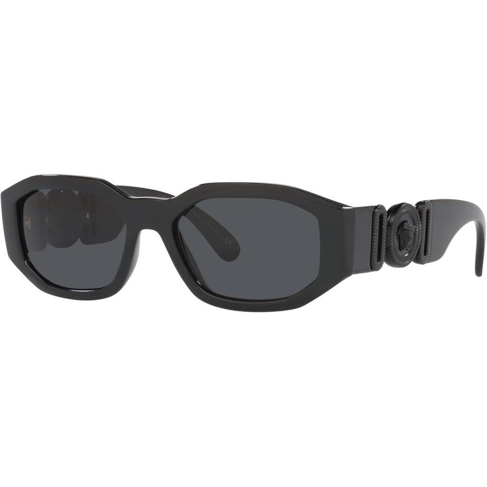 Versace Man Sunglasses Black Frame, Dark Grey Lenses, 53MM