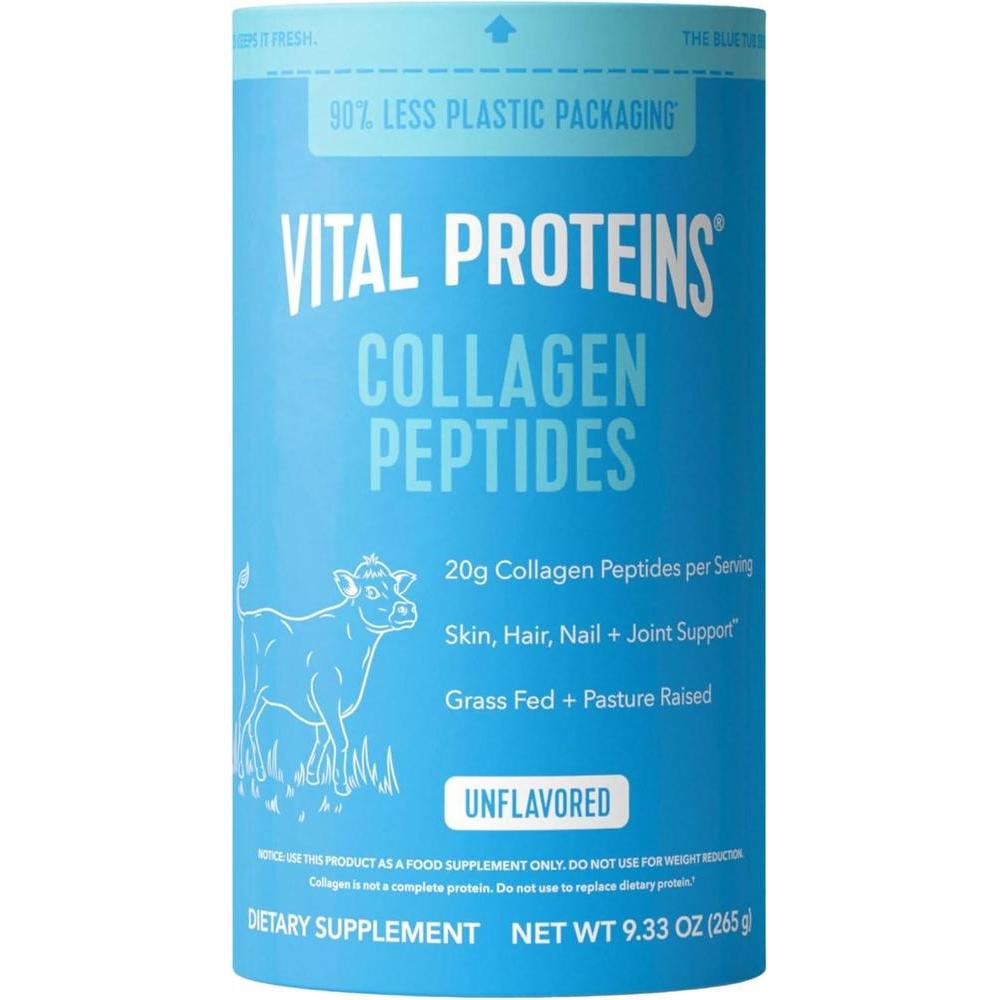 Vital Proteins Péptidos de colágeno en polvo, promueve la salud del cabello, las uñas, la piel, los huesos y las articulaciones, sin sabor 9.33 onzas