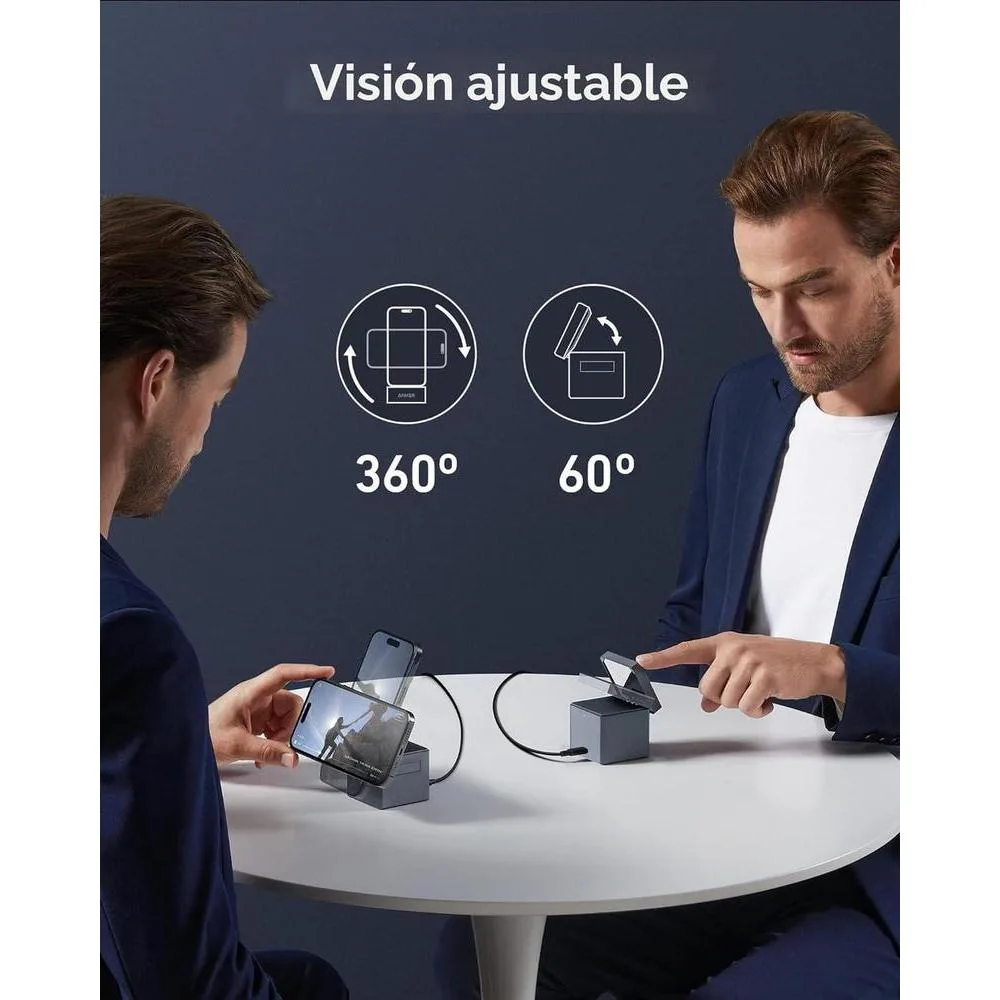 Anker Soporte cargador 3 en 1 con MagSafe para iPhone y Apple Watch, diseño plegable con carga rápida de 15W