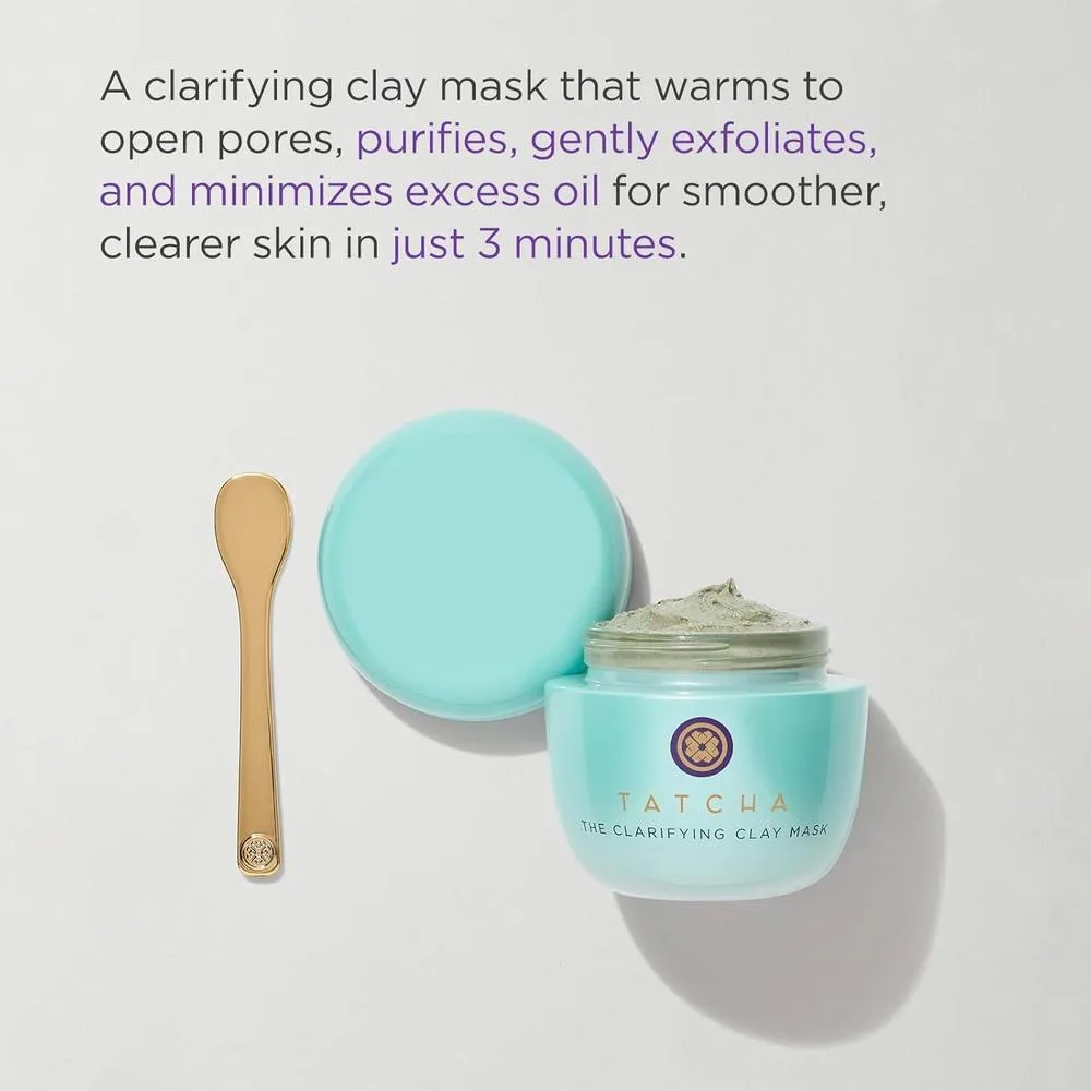 Tatcha Clarifying Clay Mask, Crema Exfoliante Con Calentamiento Para Purificar Piel 50ml