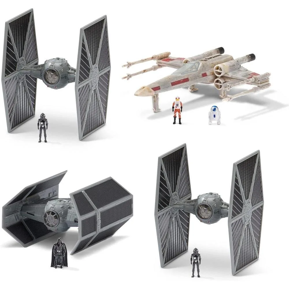 Star Wars Micro Galaxy Squadron Death Star Trench Run Battle Pack - Four Vehicles Plus Five Micro Figure Accessories (Amazon Exclusive)