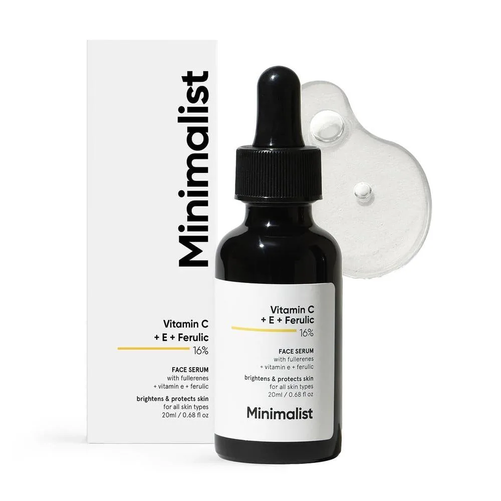 Minimalist Serum Vitamina C+E+Ácido Ferúlico 16% Antiedad e Iluminador 20ml