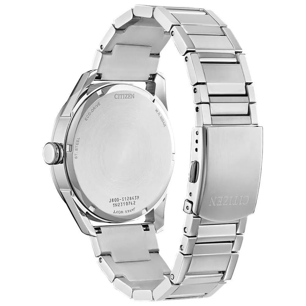 Reloj clásico Citizen Eco-Drive para hombre con indicador de día y fecha, de acero inoxidable