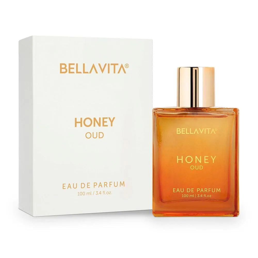 Honey Oud Eau de Parfum. Fragancia unisex con notas de pachulí, vainilla, bergamota, floral y picante, libre de crueldad