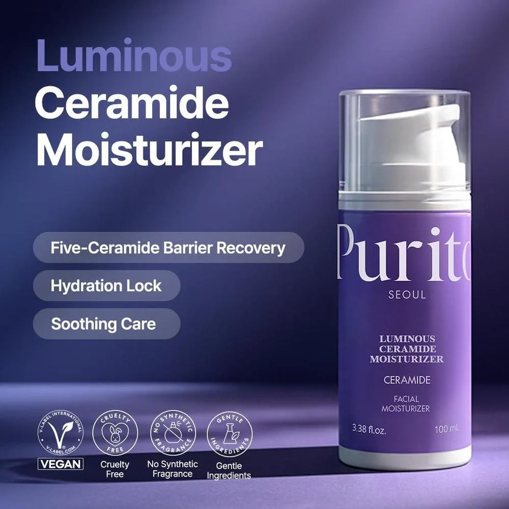 Purito Luminous Ceramide Moisturizer Crema Facial Hidratante 100ml Vegano