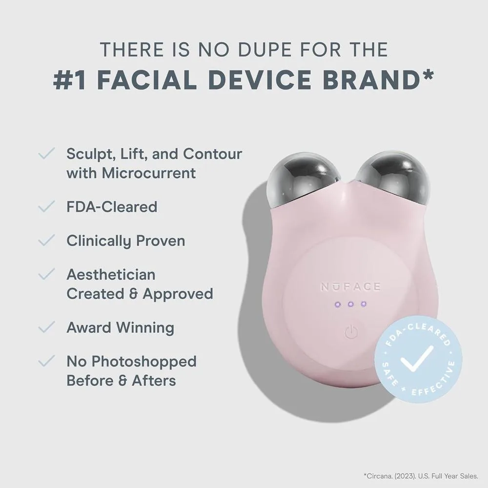 NuFACE MINI+ Kit De Dispositivo Facial De Microcorriente Para Esculpir, Levantar Y Tonificar La Piel, Aprobado Por La FDA