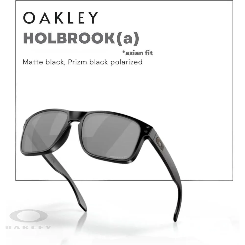 Oakley Holbrook Asian Fit - Gafas de sol hombre con kit de cuidado y correa de seguridad incluidas para mayor protección