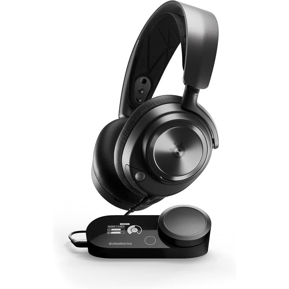 SteelSeries Arctis Nova Pro Multi-System Gaming Headset - Premium Hi-Fi Drivers, Hi-Res Audio - 360° Spatial Audio - GameDAC Gen 2 - ESS Sabre Quad-DAC - Stealth Retractable Mic - PC, PS5, PS4, Switch