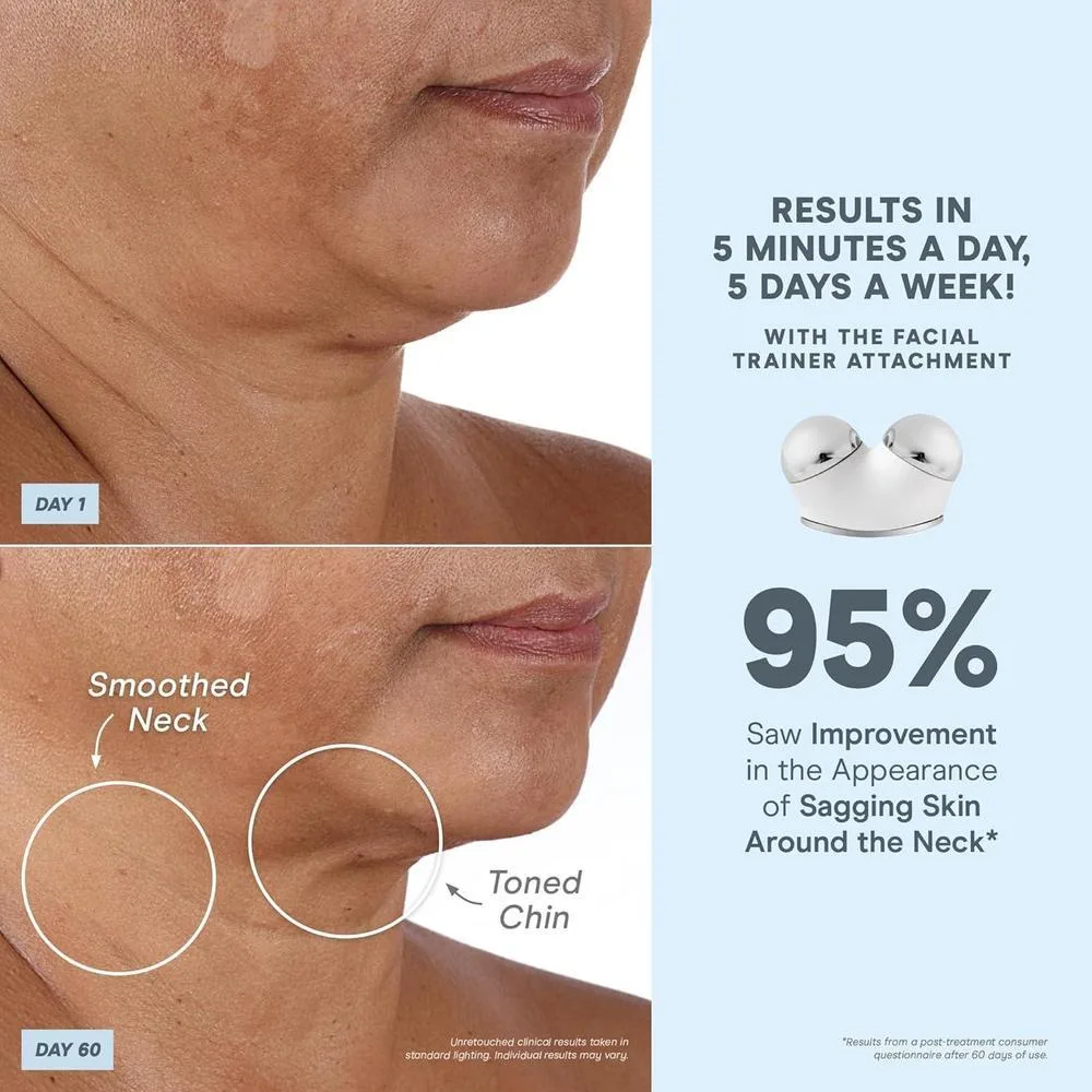 NuFACE Trinity+ Dispositivo Facial de Microcorriente Aprobado por la FDA - Esculpe Rostro y Tensa Cuello + Gel Activador