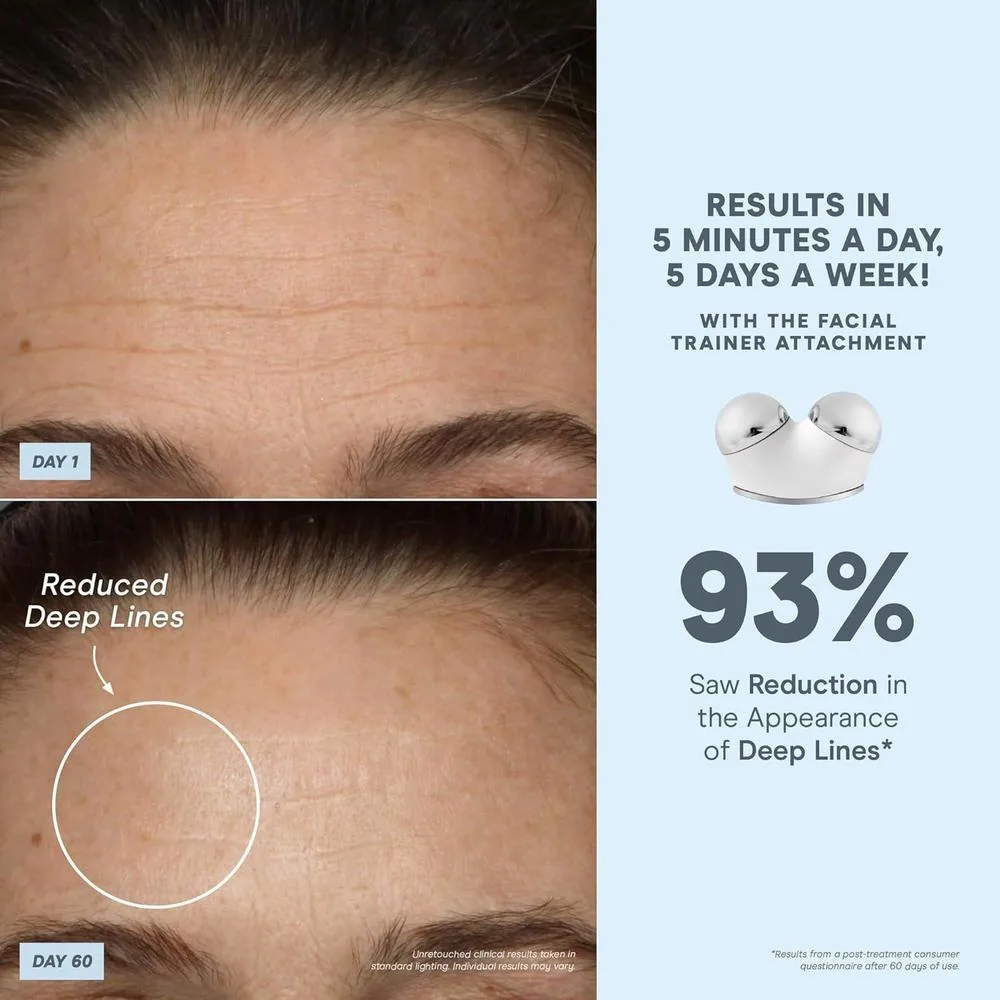 NuFACE Trinity+ Dispositivo Facial de Microcorriente Aprobado por la FDA - Esculpe Rostro y Tensa Cuello + Gel Activador