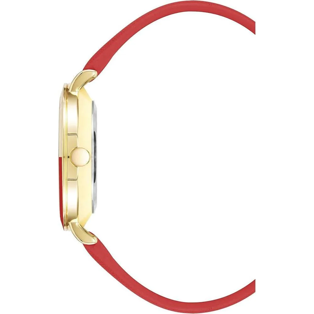 Reloj de pulsera para mujer de Nine West con movimiento de cuarzo japonés, correa de cuero sintético y esfera color champán