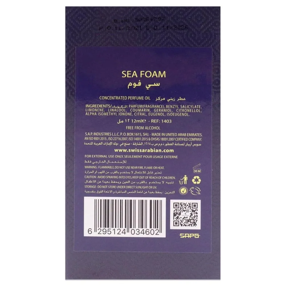 SWISS ARABIAN Sea Foam Perfume Oil Unisex
