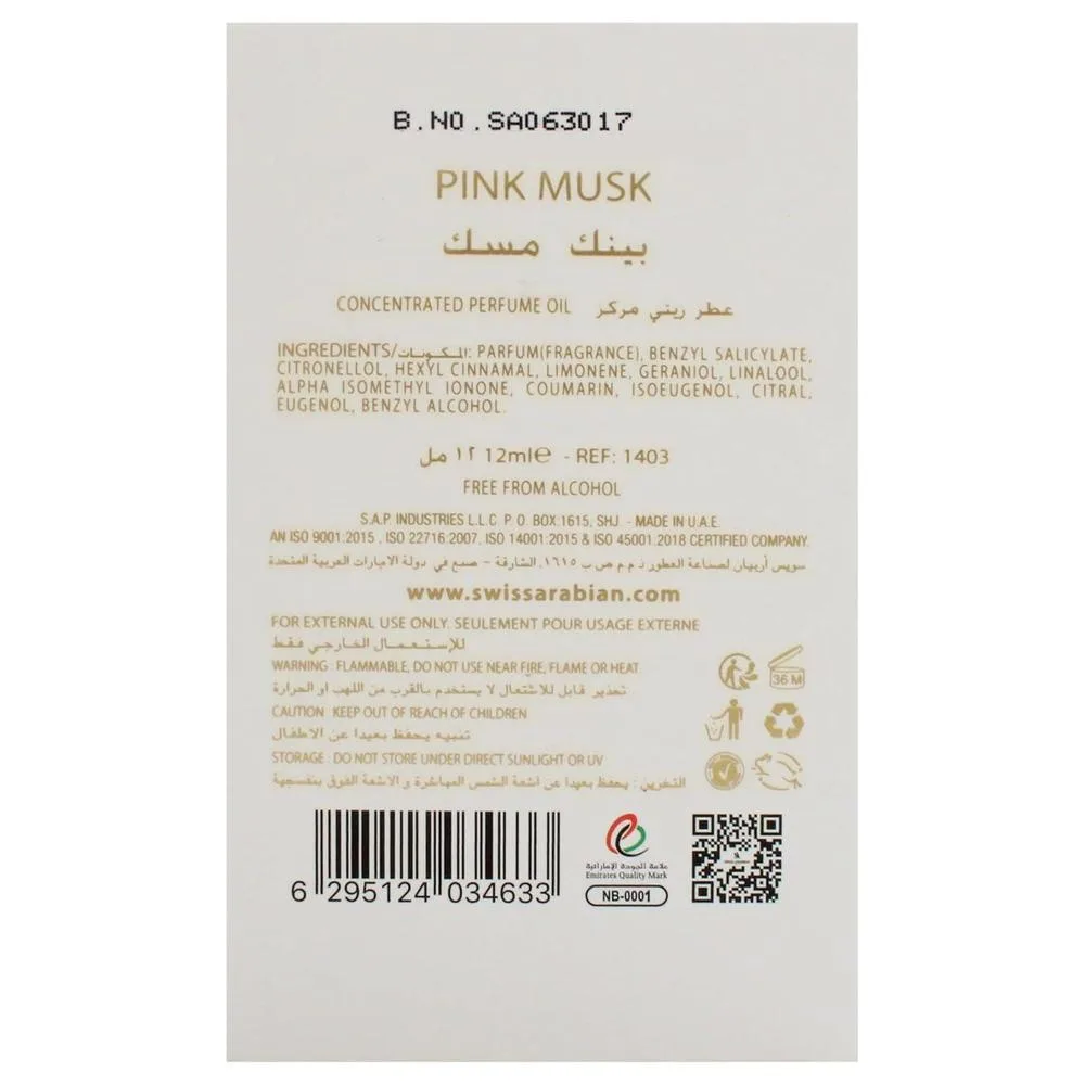 Swiss Arabian Pink Musk For Unisex - Luxury Products From Dubai