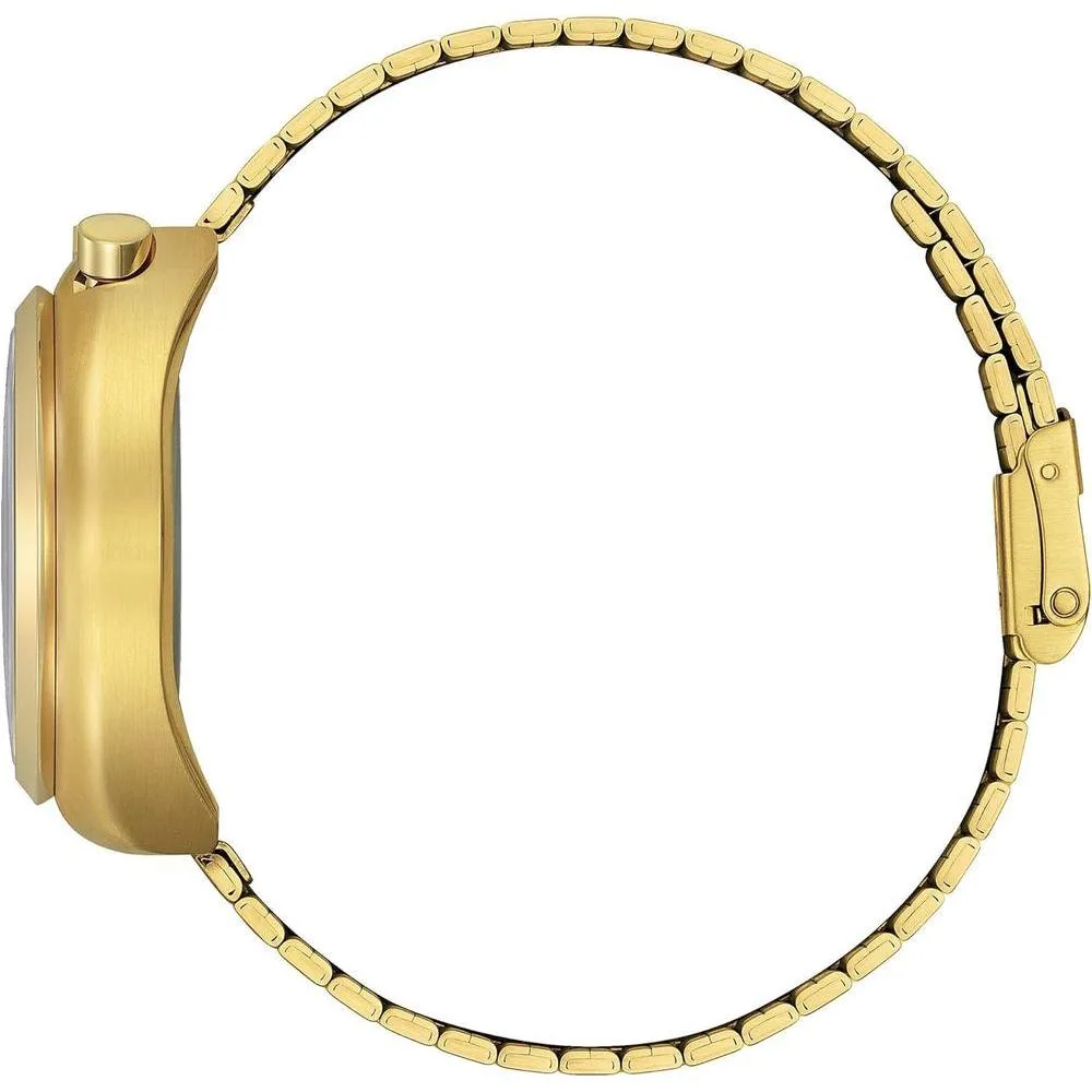 Citizen Reloj de cuarzo Star Wars para hombre inspirado en C-3PO, diseño coleccionable en acero inoxidable dorado