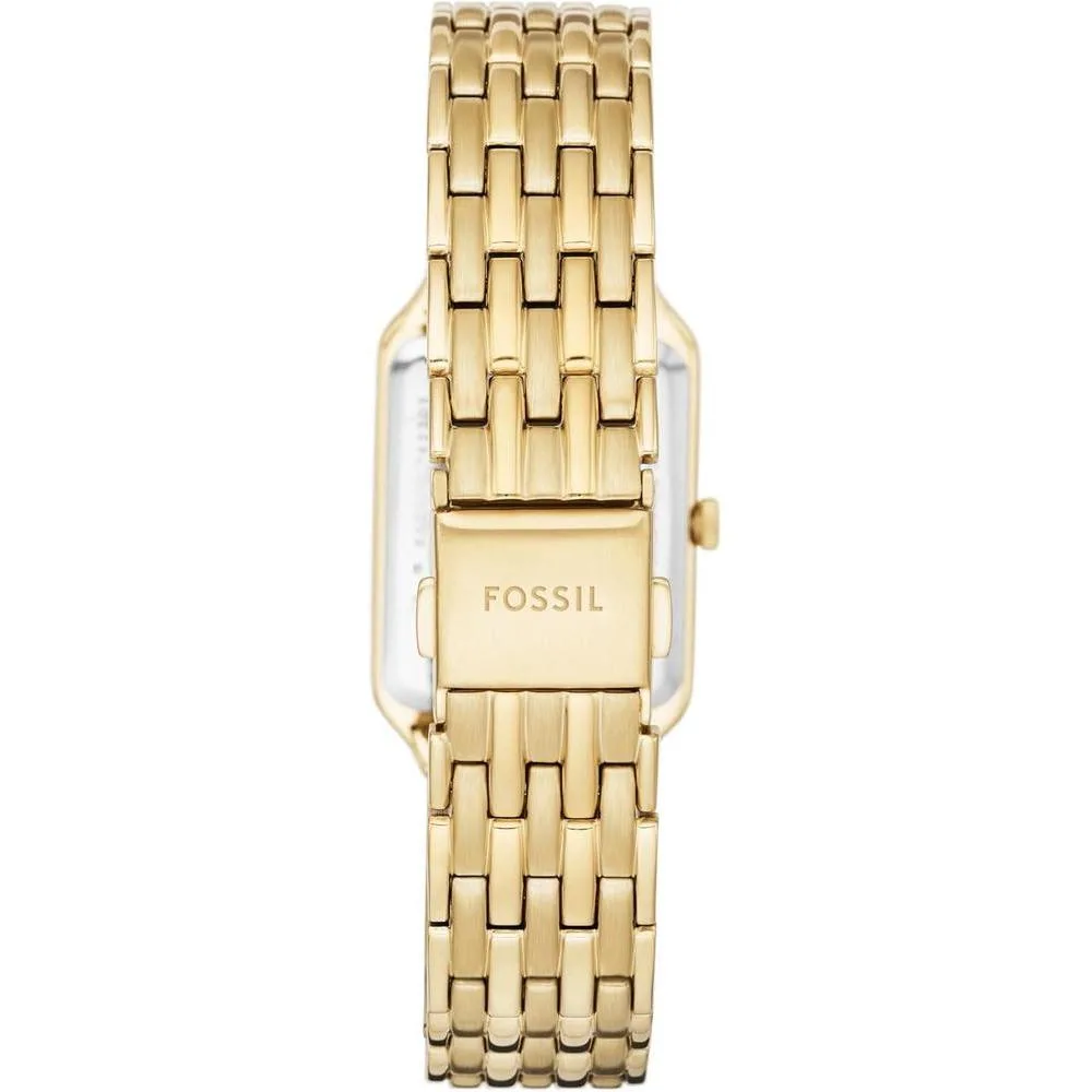 Fossil Raquel Reloj para mujer de cuarzo y acero inoxidable en color dorado con 3 manecillas y calendario