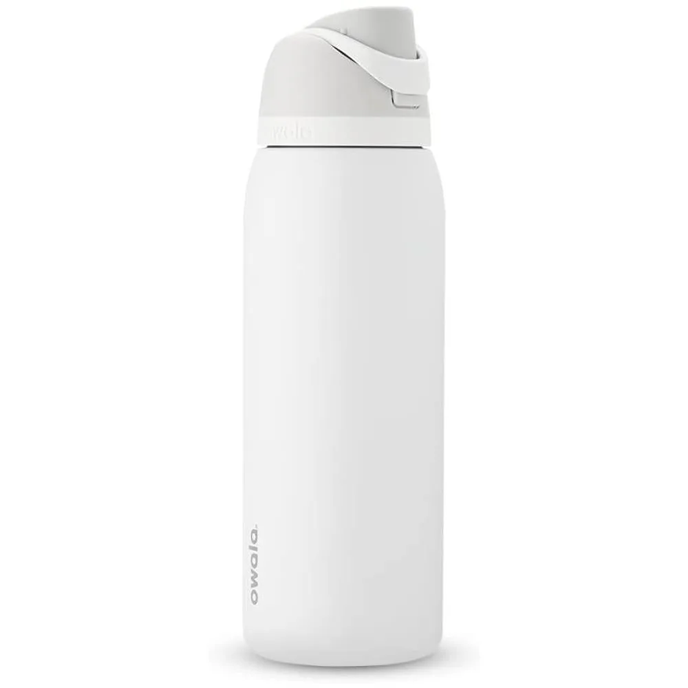 [B0B6DBM5HM] Owala FreeSip Insulated Stainless Steel Water Bottle with Straw for Sports, Travel, and School BPA-Free Sports Water Bottle, 40 oz, Shy Marshmallow