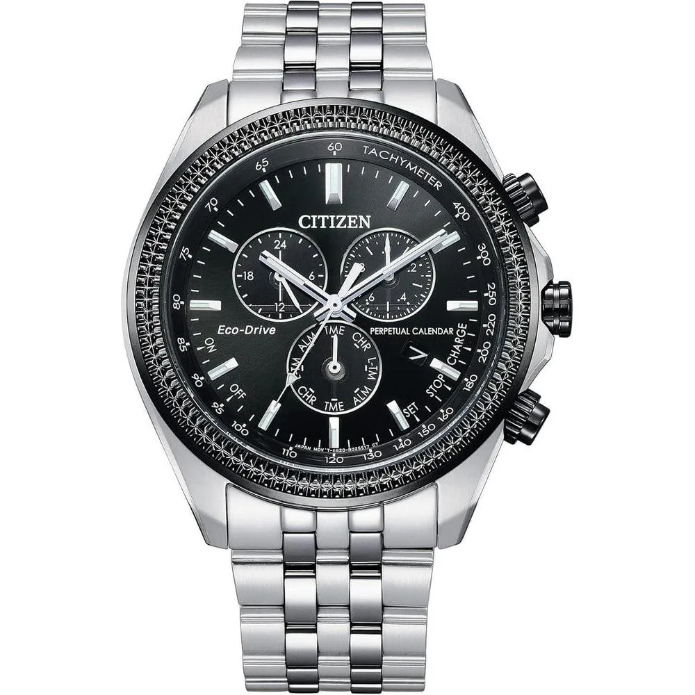 Citizen Men's Eco-Drive Classic Chronograph Watch in Stainless Steel with Perpetual Calendar, Tachymeter