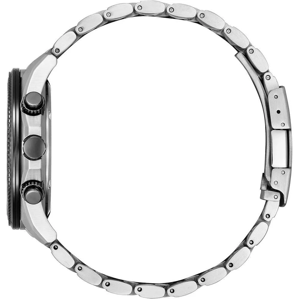 Reloj cronógrafo clásico Eco-Drive de Citizen para hombre en acero inoxidable con calendario perpetuo y taquímetro