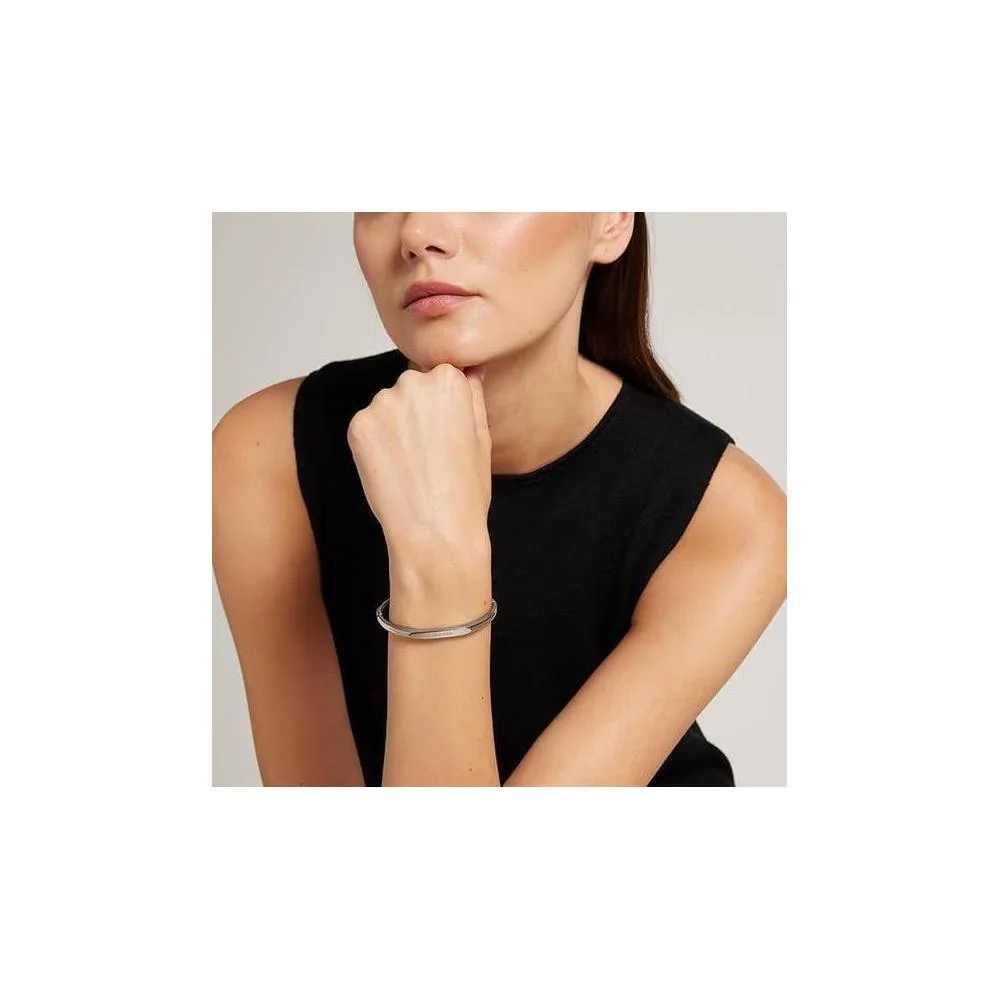 Calvin Klein pulsera de eslabones en acero inoxidable y estilo minimalista para hombre, plata, modelo 35000284