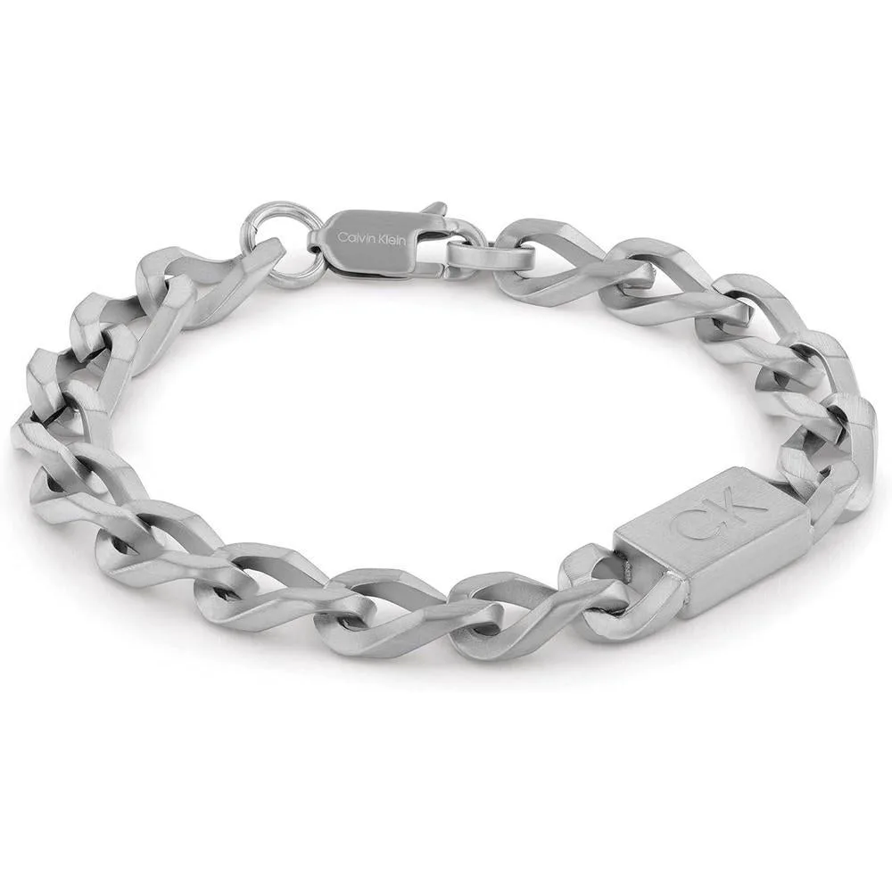 Pulsera de eslabones para hombre de Calvin Klein, de cadena y cierre seguro, diseño contemporáneo y elegante
