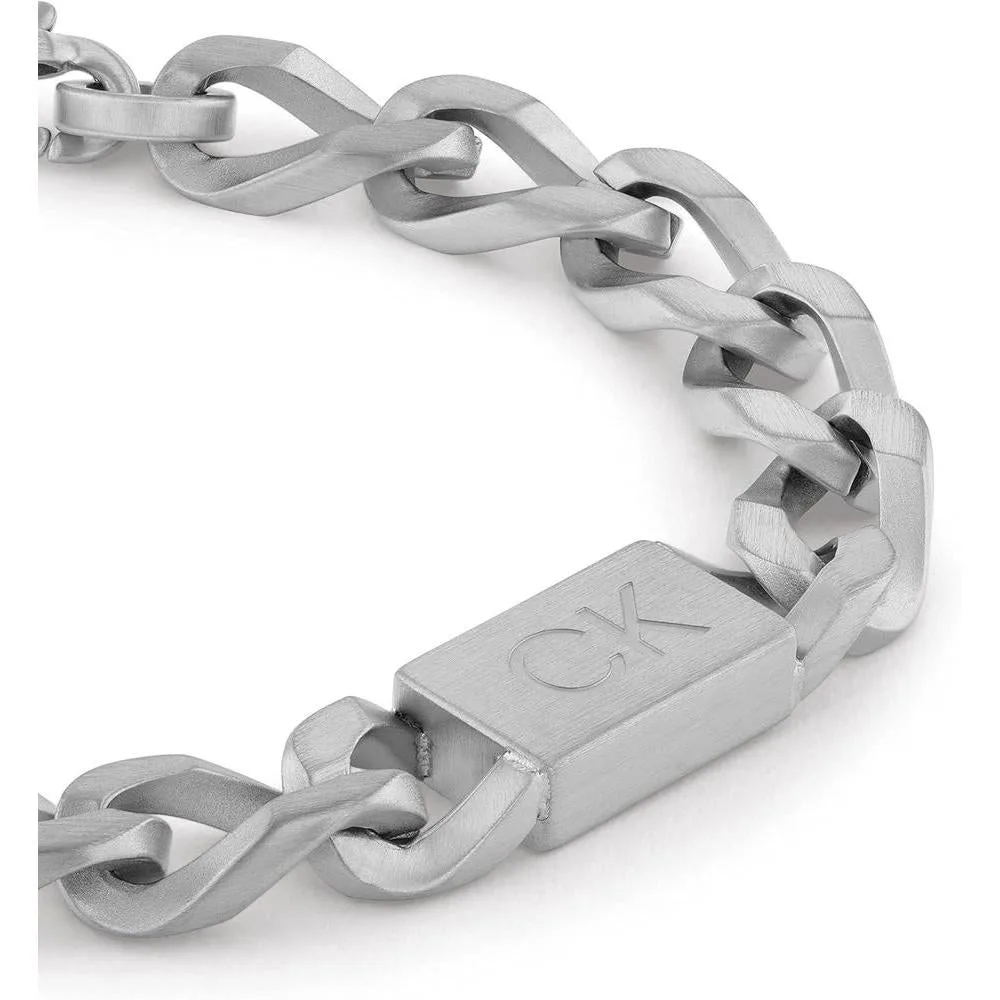 Pulsera de eslabones para hombre de Calvin Klein, de cadena y cierre seguro, diseño contemporáneo y elegante