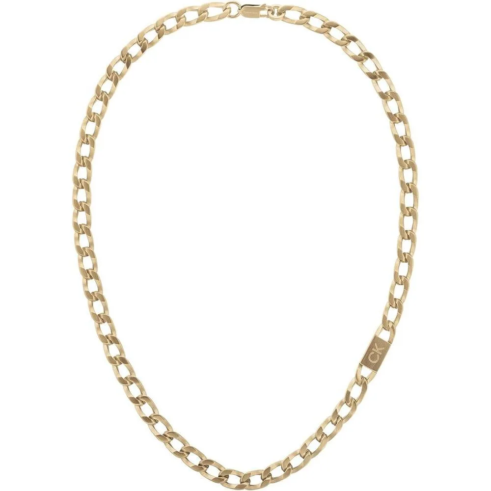 Calvin Klein, el collar de eslabones de cadena para hombre con cierre mosquetón y estilo contemporáneo