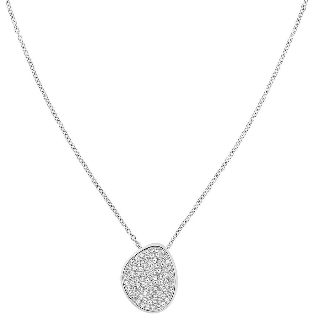 Calvin Klein Collar de Acero Inoxidable para Mujer con Cristales, Color Plata, Modelo 35000222, No es Piedra Preciosa
