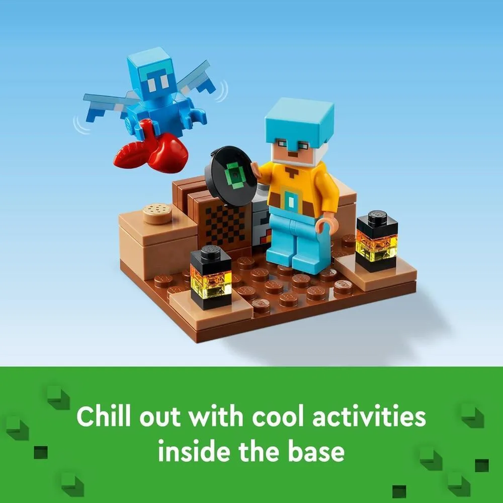 LEGO Minecraft The Sword Outpost 21244 con Creeper, Guerrero, Cerdo, Esqueleto para Aventuras Inspiradas en Videojuegos