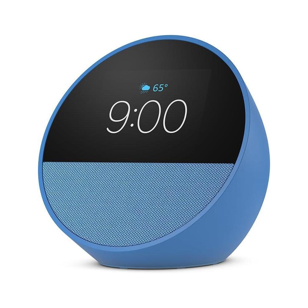 All-new Amazon Echo Spot (2024 release), Great for nightstands, offices and kitchens, Smart alarm clock with Alexa, Ocean Blue