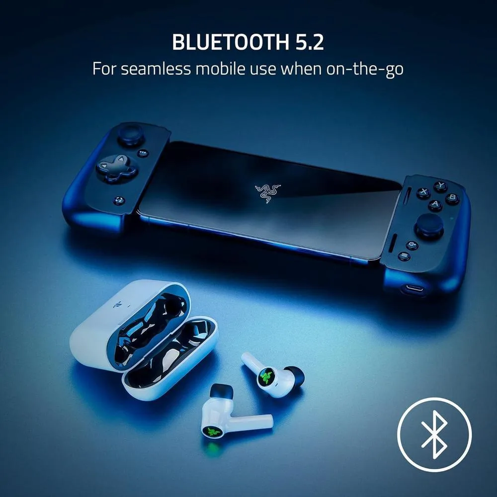 Auriculares Razer Hammerhead HyperSpeed Wireless para juegos multi-plataforma, PS5, PC y móviles con ANC, RGB, Bluetooth 5.2