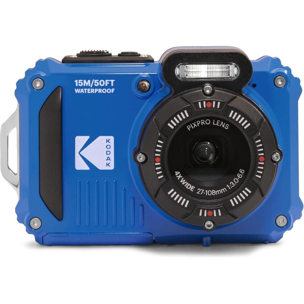 Kodak PIXPRO WPZ2 Rugged Waterproof Shockproof Dustproof WiFi Digital Camera 16MP 4X Optical Zoom 1080P Full HD Video Vlogging Camera 2.7" LCD (Blue)
