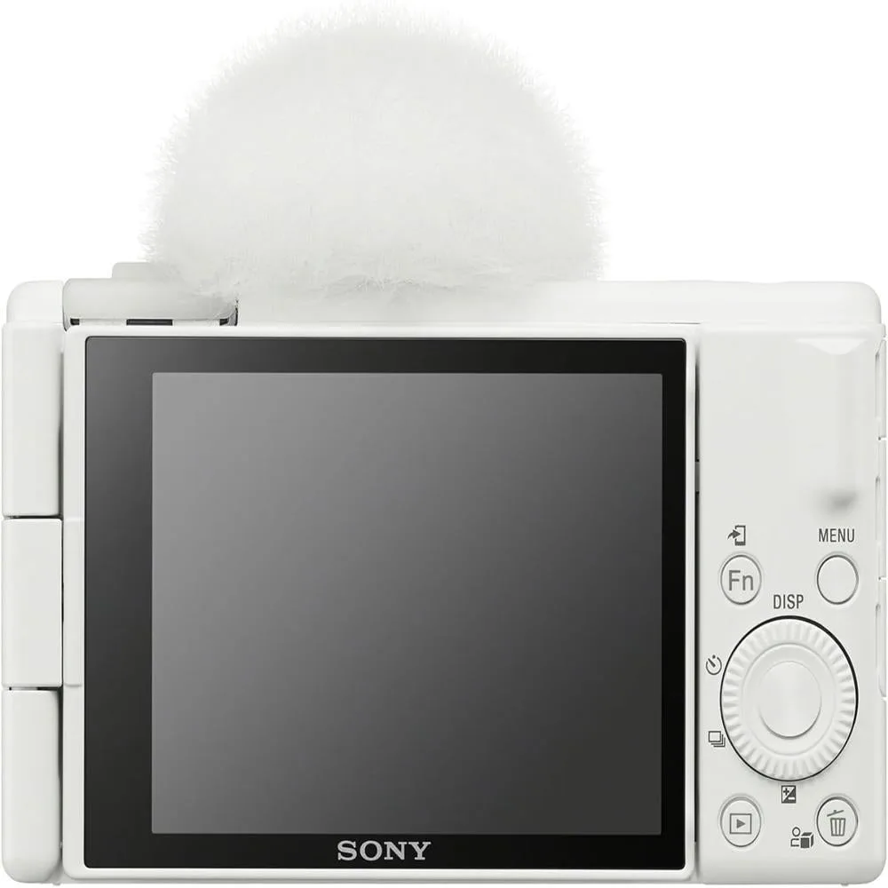 Sony ZV-1F Cámara de Vlog para Creadores de Contenido y Vloggers Blanco