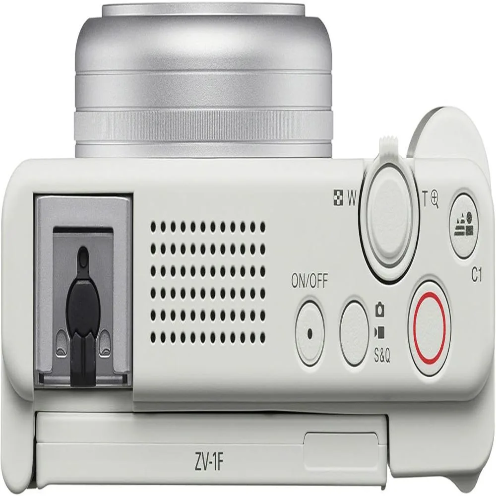 Sony ZV-1F Cámara de Vlog para Creadores de Contenido y Vloggers Blanco