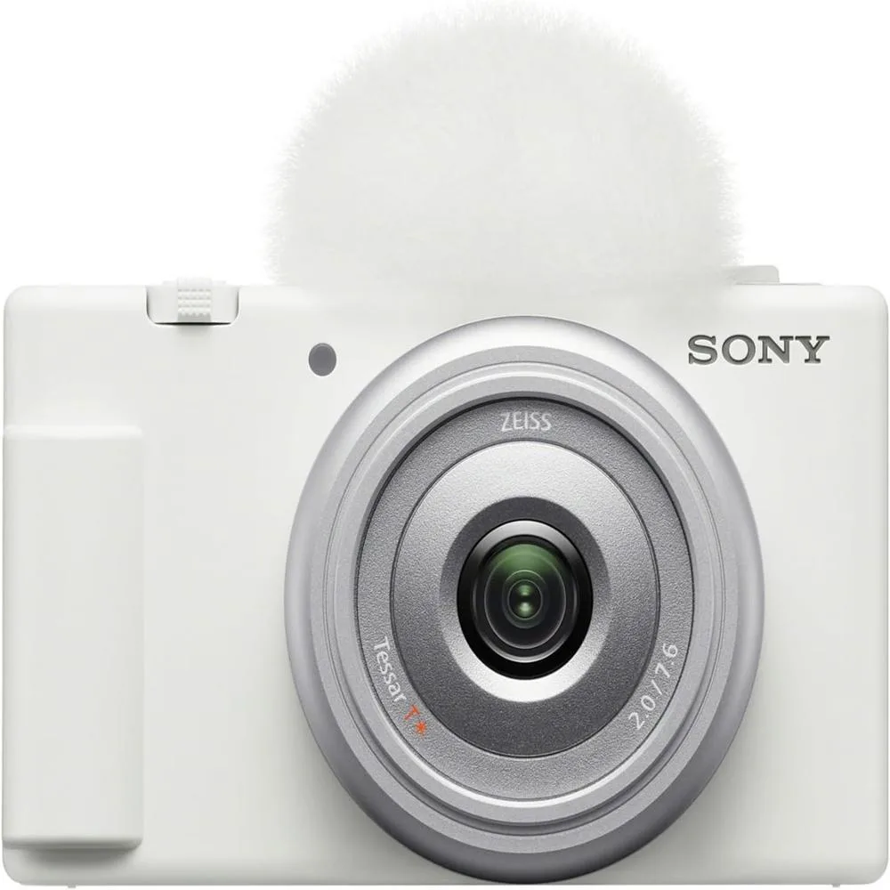 Sony ZV-1F Cámara de Vlog para Creadores de Contenido y Vloggers Blanco