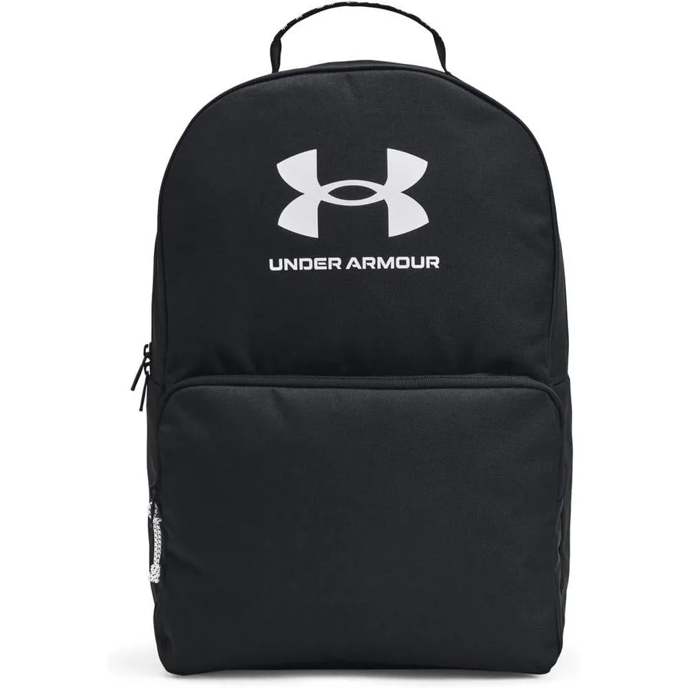 Under Armour Unisex-Adult Loudon Backpack, (001) Black/Black/White, One Size Fits Most