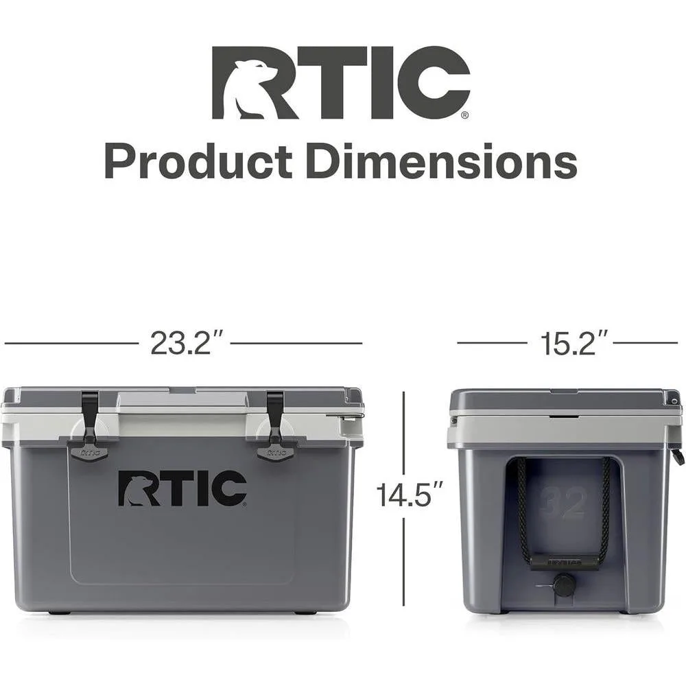 RTIC Refrigerador duro ultraligero para bebidas, ideal para playa, camping, pesca y barbacoas, más ligero que otros modelos