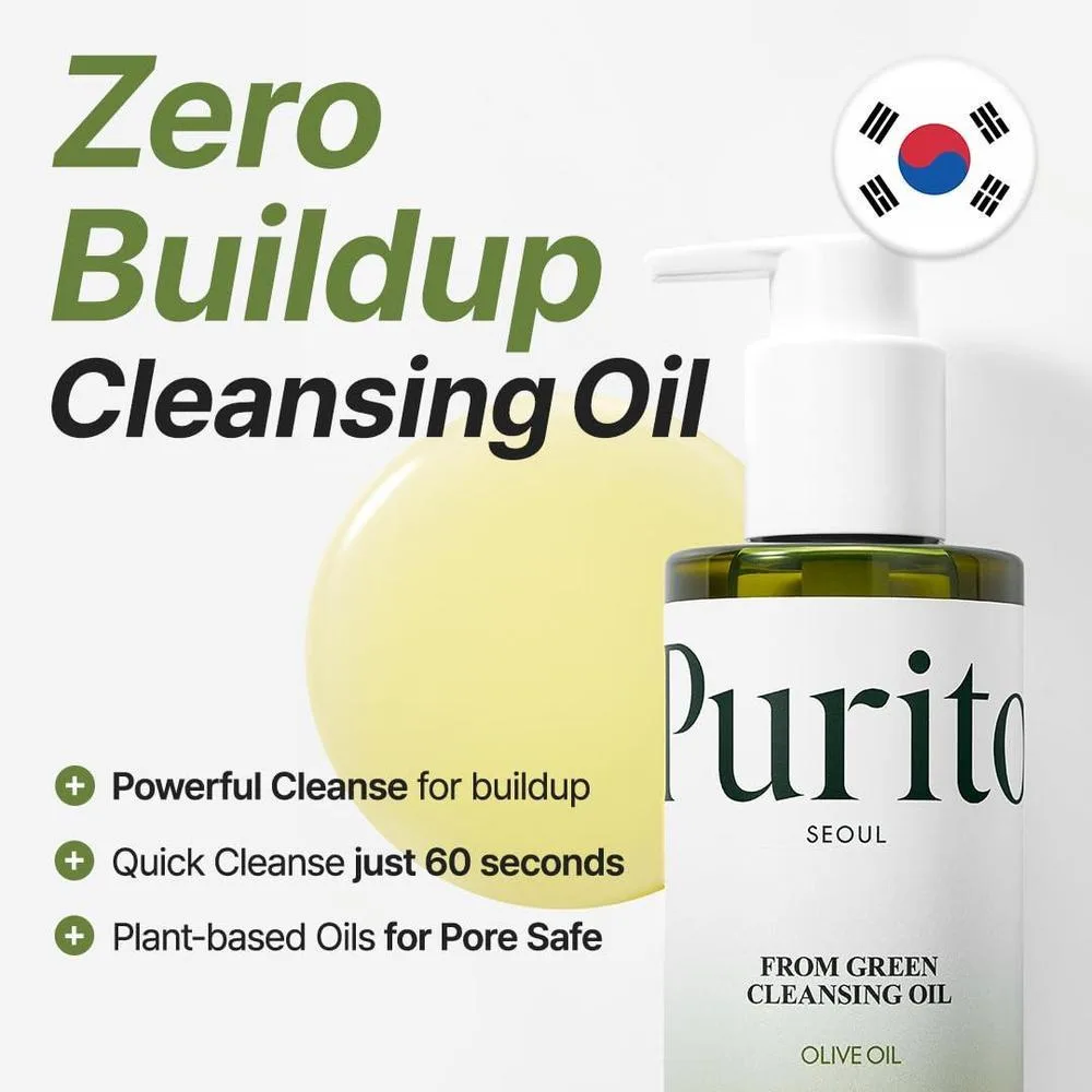 PURITO From Green Cleansing Oil: Removedor de Maquillaje Vegano y Sin Fragancia para Cara y Ojos