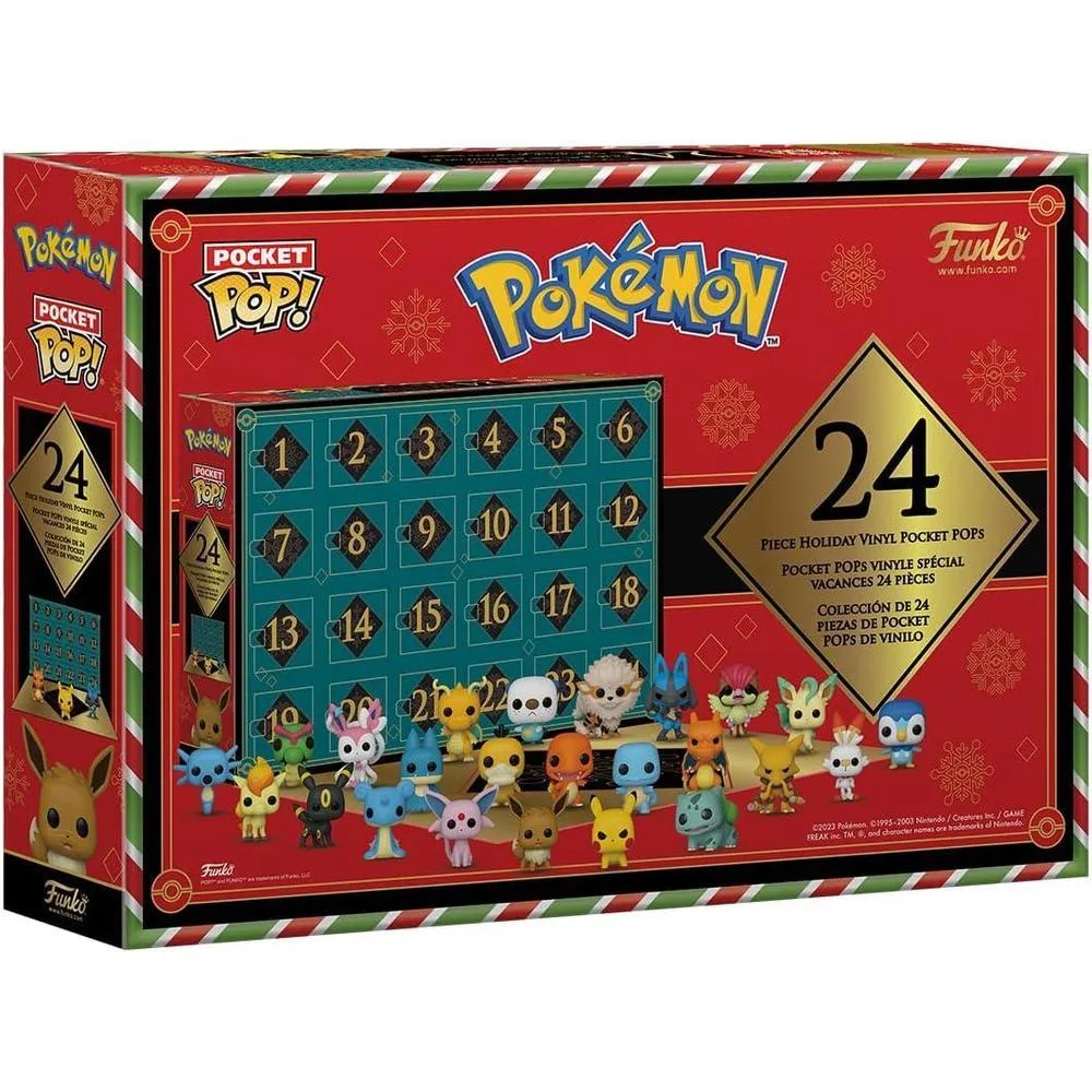 Calendario de Adviento Funko Pop! Pokémon: 24 Sorprendentes Figuras de Vinilo Coleccionables para Fiestas