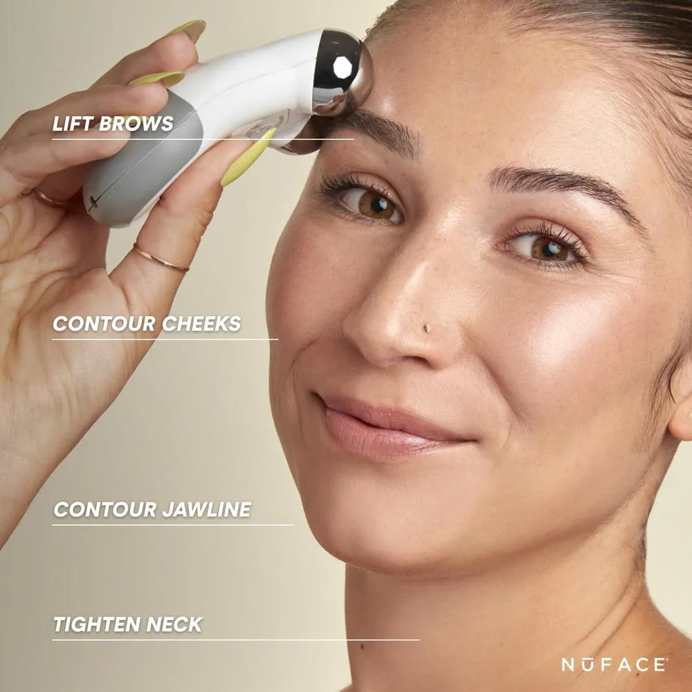 NuFACE MINI Classic Microcurrent, dispositivo facial para contornear, levantar, suavizar y tonificar con gel activador