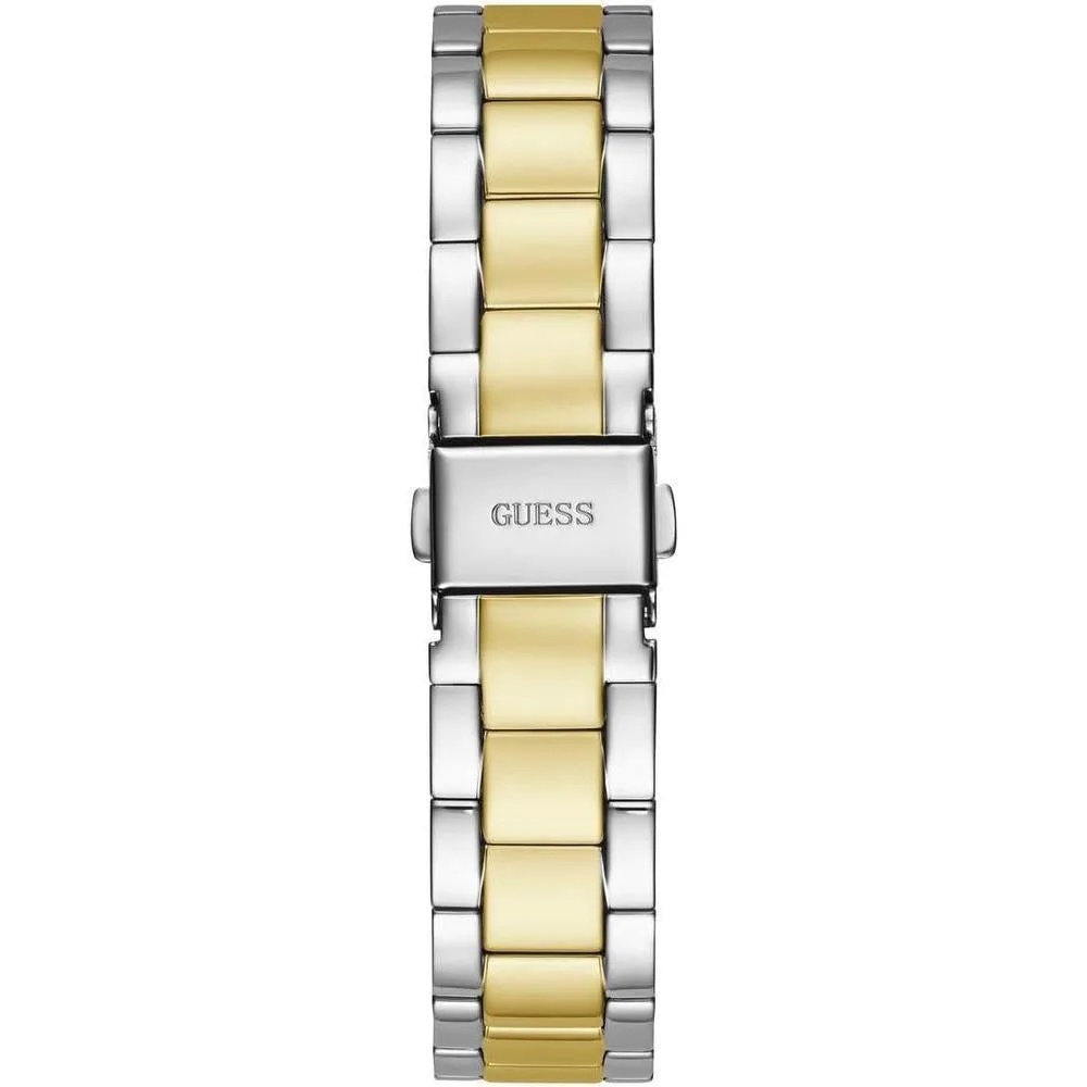 GUESS, reloj pulsera para mujer con borde de moneda, multicolor, resistente al agua y diseño elegante