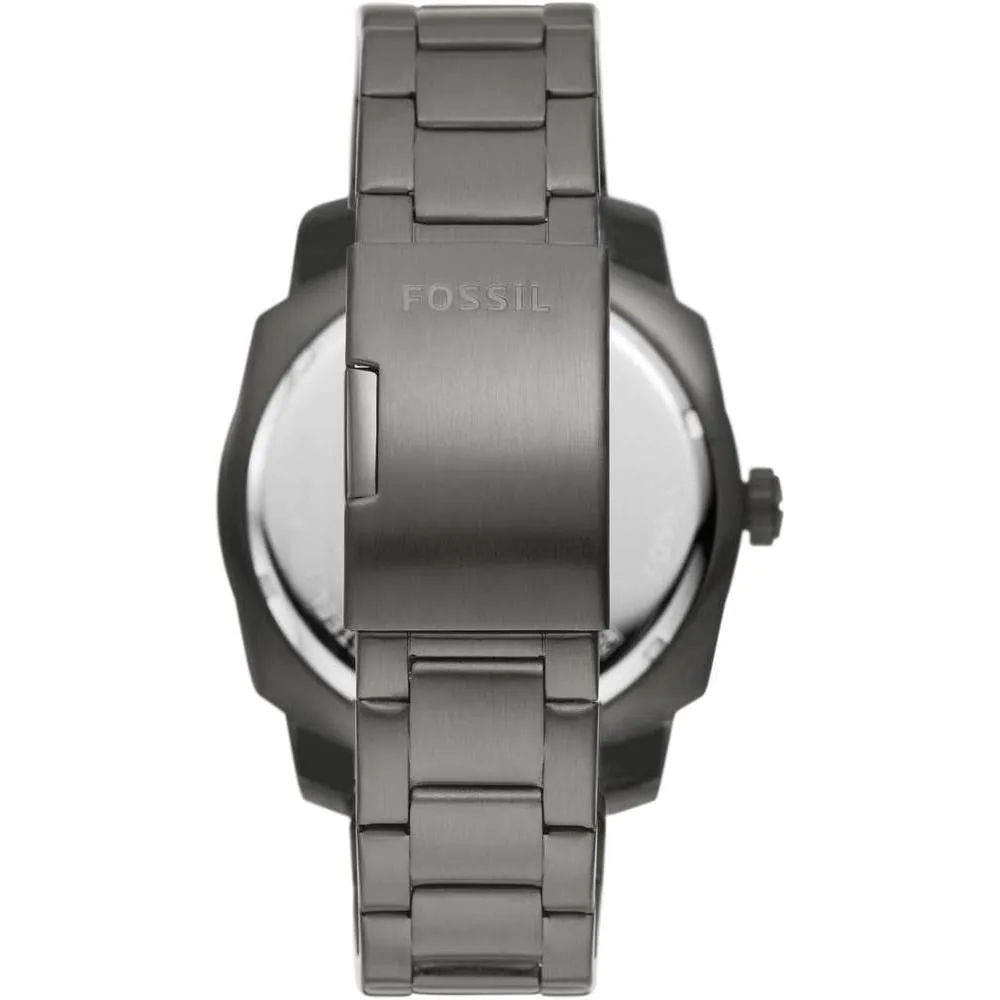 Reloj de pulsera Fossil para hombre, acero inoxidable, 3 manecillas, esfera negra, movimiento de cuarzo, resistencia al agua, estilo clásico