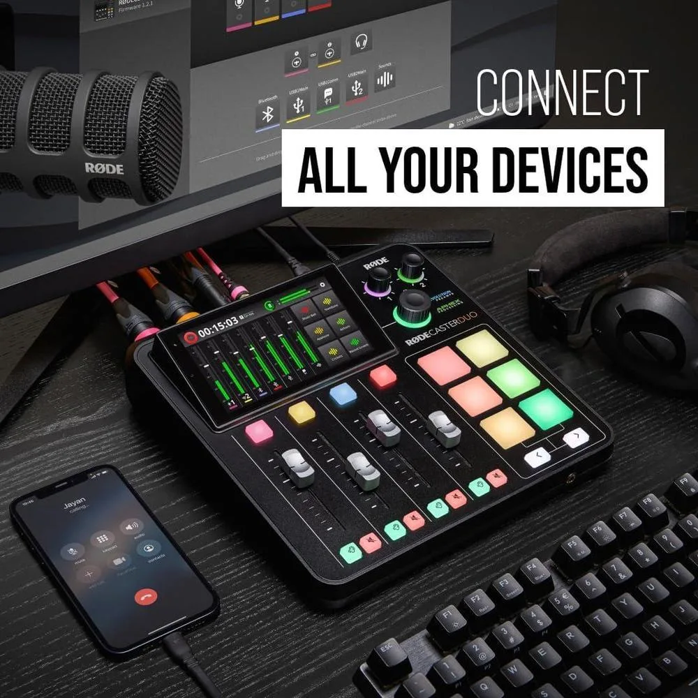 RØDECaster Duo de RØDE: Solución de producción todo en uno para podcasting, streaming, producción musical
