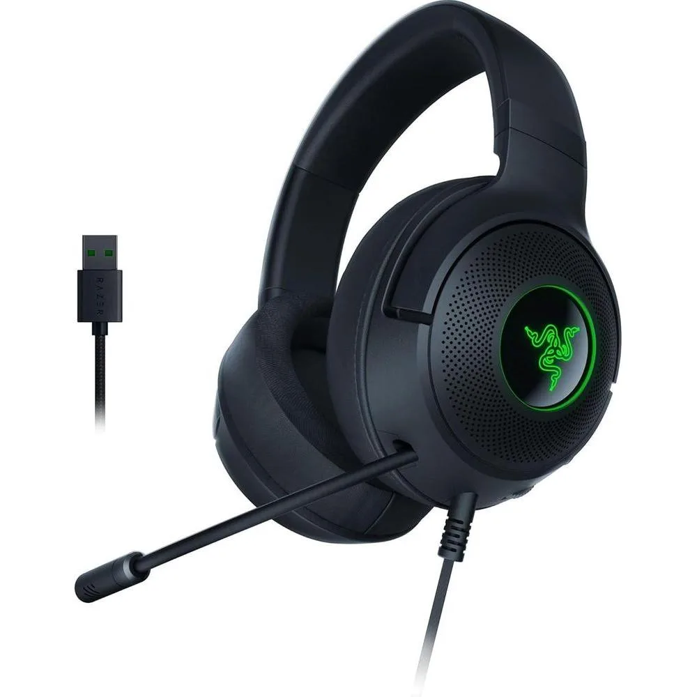 Auriculares Razer Kraken V3 X USB para juegos con micrófono cardioide y sonido 7.1 RGB
