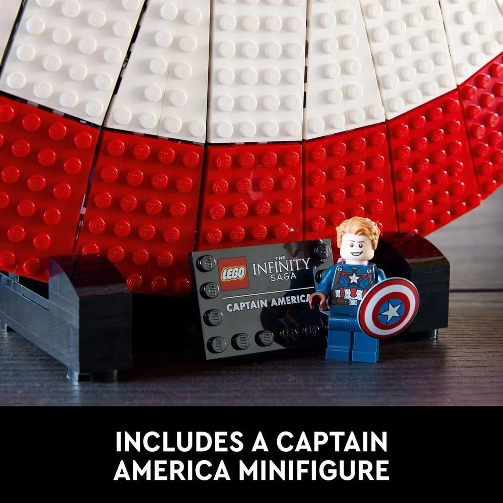 LEGO Marvel Escudo del Capitán América 76262 - Kit de modelo para adultos, réplica coleccionable del icónico escudo