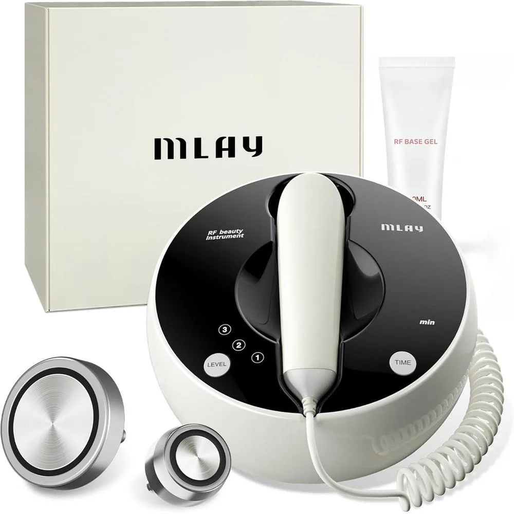 MLAY Máquina profesional de belleza con radiofrecuencia y sondas, tecnología antienvejecimiento para reducir arrugas, uso en casa