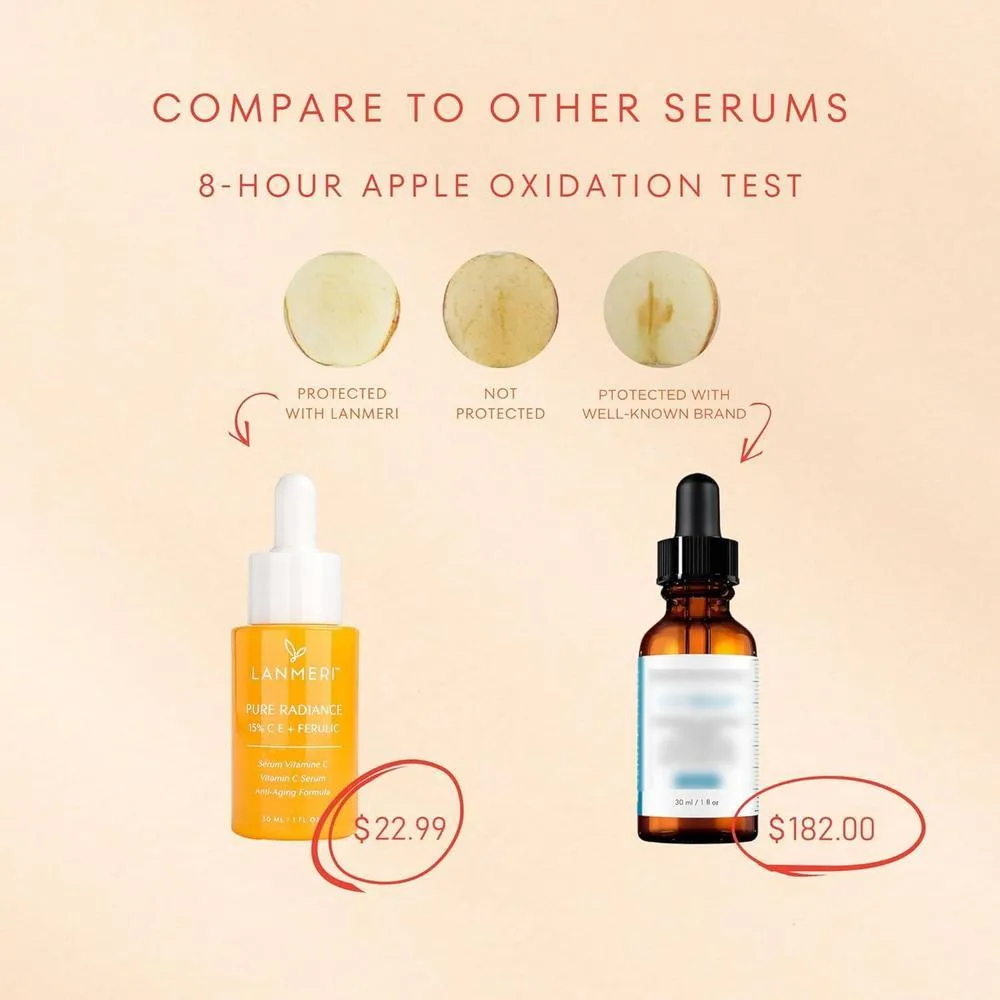 Lanmeri Serum Facial 15% Vitamina C + E + Ácido Ferúlico 30ml